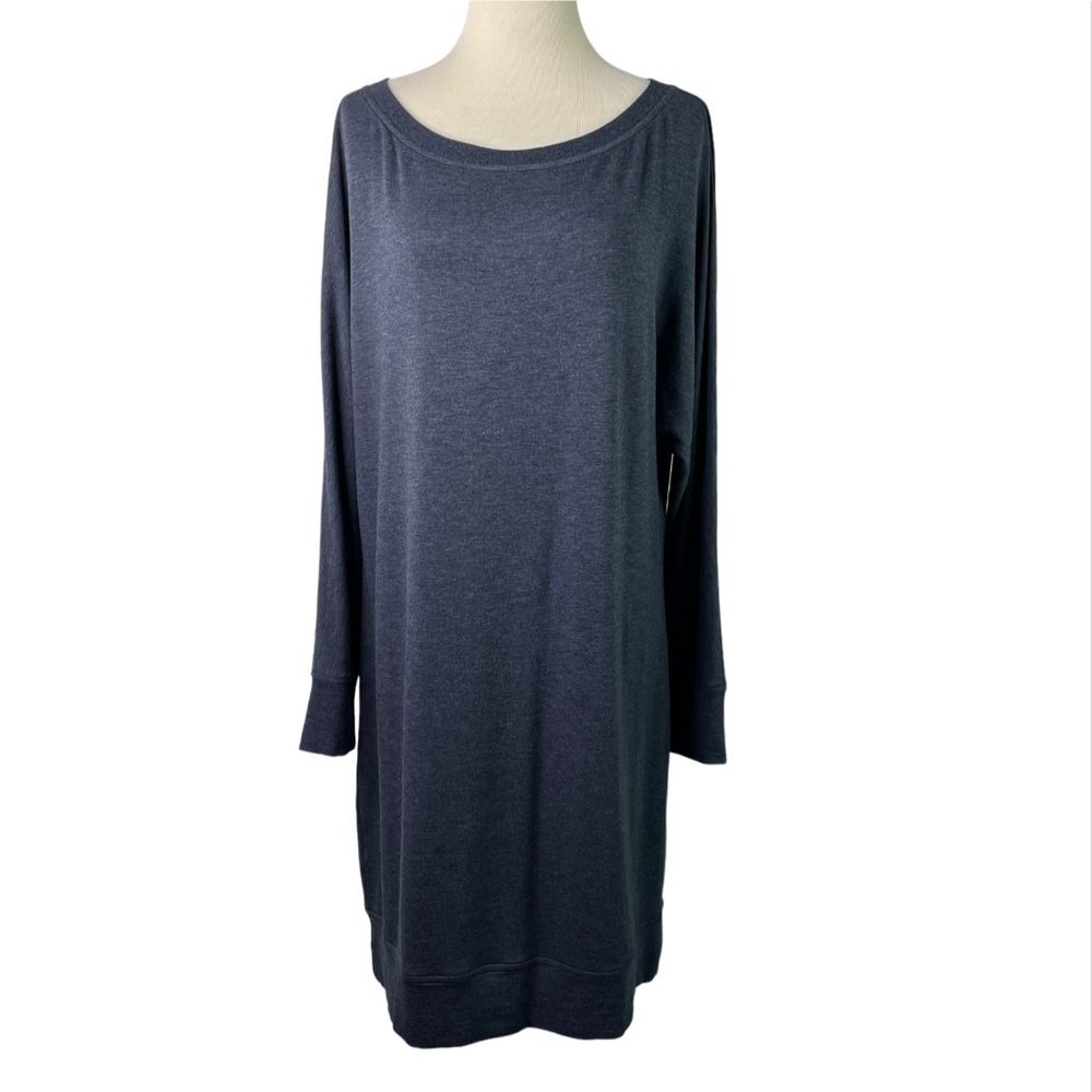 Lou and Grey Dress Long Sleeve T shirt Soft Navy Blue Size L Shift Pullover